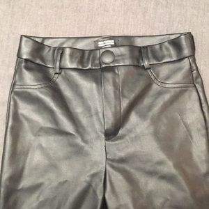 Zara Faux Leather Black Pants